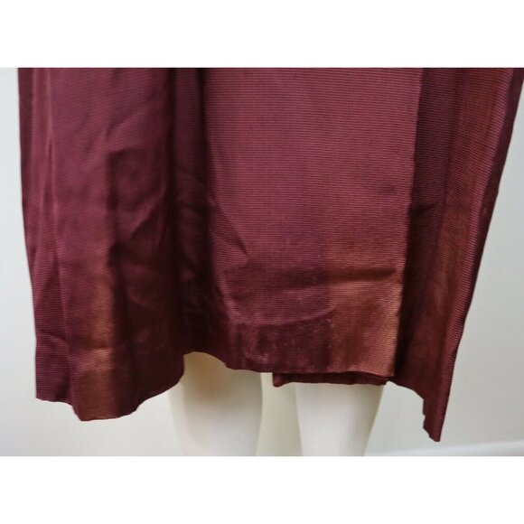 VINTAGE WOMEN'S MAROON LIGHT WEIGHT EVENING JACKET - BEADED - SIZE S/M - Picture 5 of 12